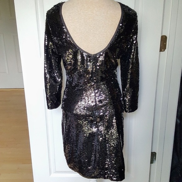 NWT JustFab Black Sequin Dress - Picture 3 of 5